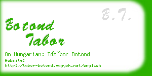 botond tabor business card